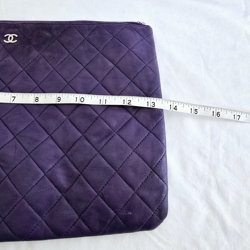 Chanel Quilted Purple Clutch - Picture 7 of 7